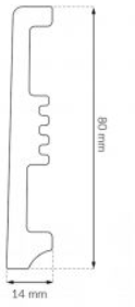 Плінтус AVIA 80 Білий ST810 320 фото