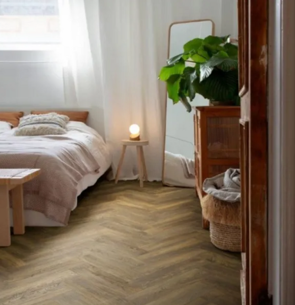 Divino Rigid Herringbone TEXAS OAK DARK BROWN  К3224 фото